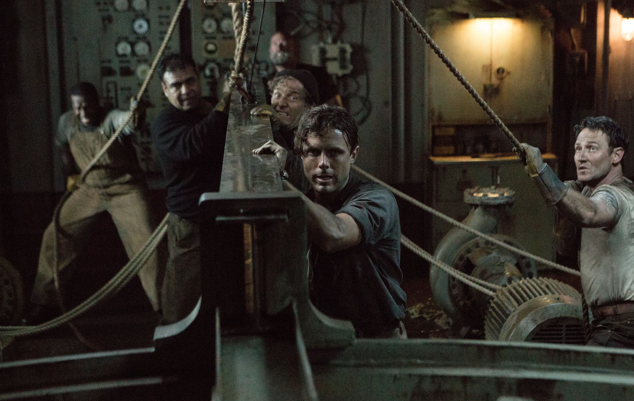 Casey Affleck on boat in The Finest Hours