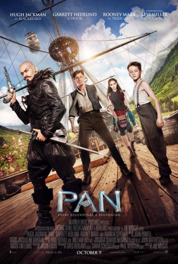 New Poster for &#039;Pan&#039; Starring Hugh Jackman and Levi Miller