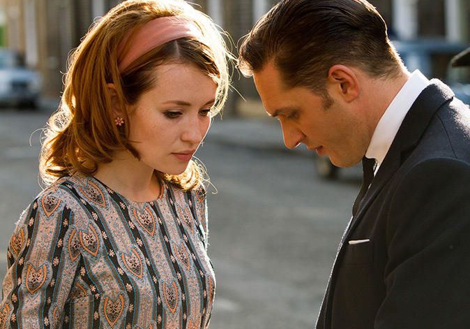 Tom Hardy and Emily Browning star in Legend