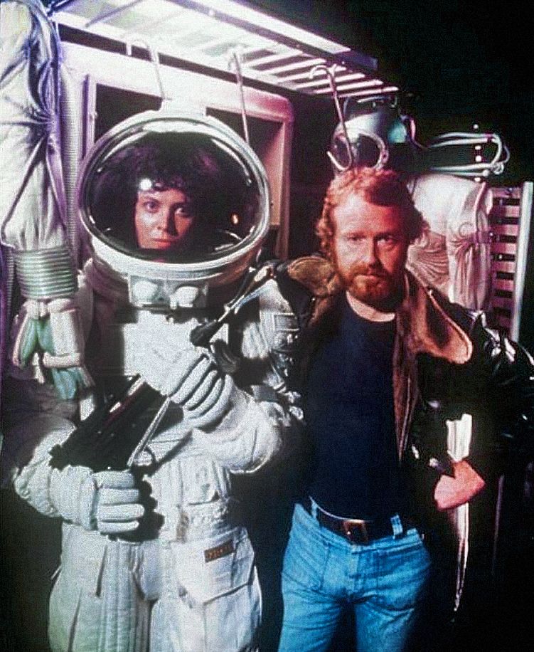 Sigourney Weaver and Ridley Scott on the set of &#039;Alien&#039; (197