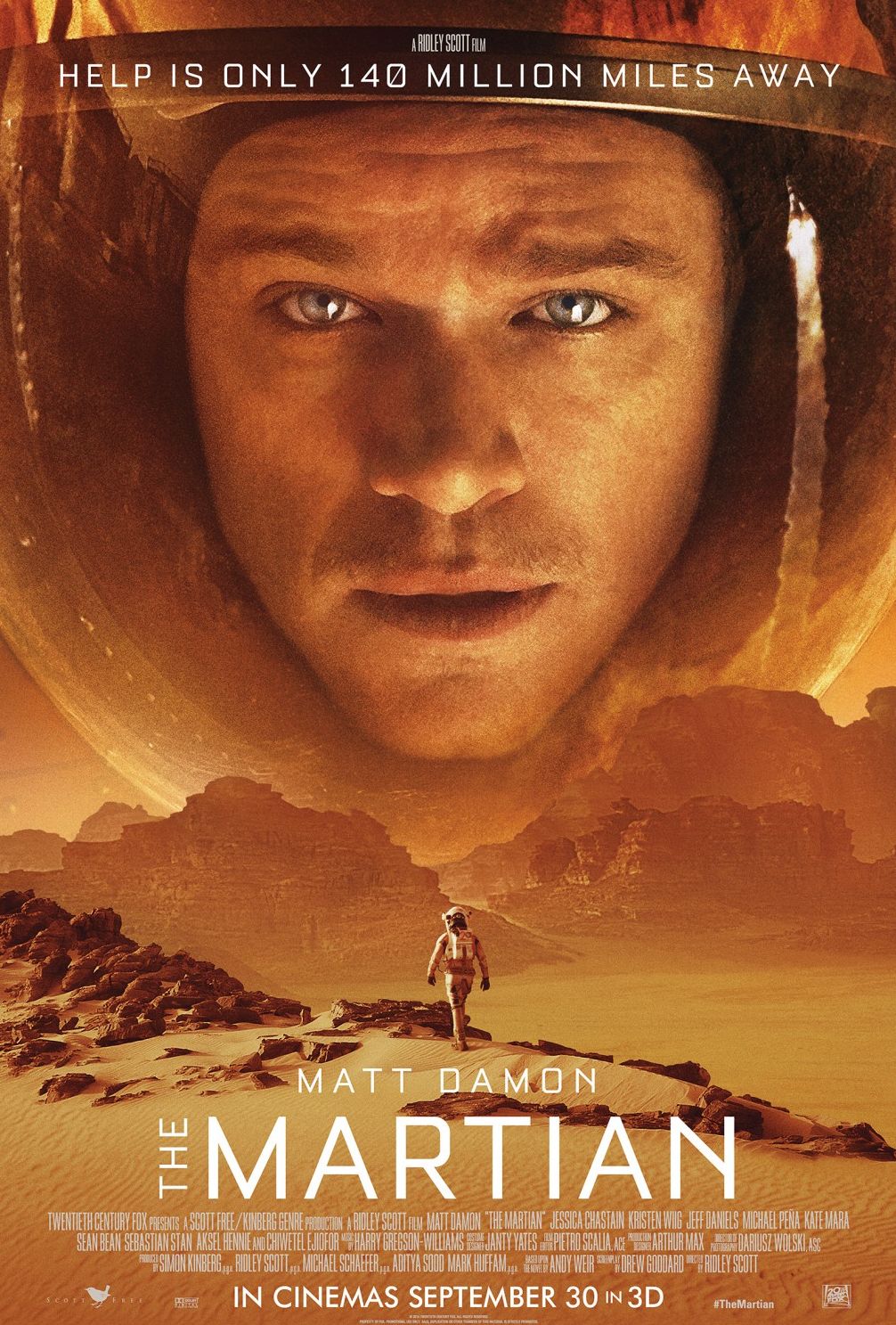 The Martian Poster: Help Is Only 140 Million Miles Away