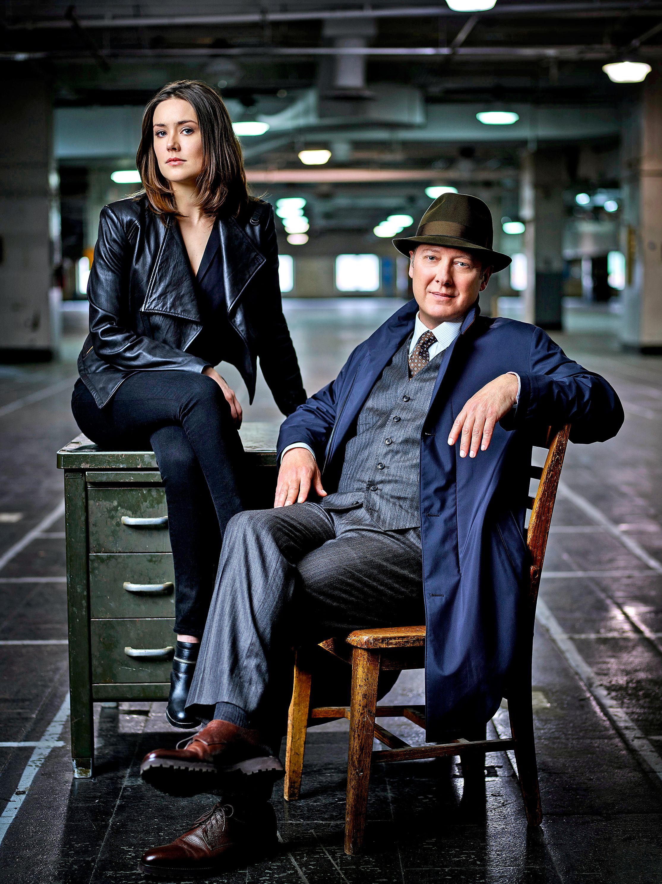 Megan Boone and James Spader in The Blacklist