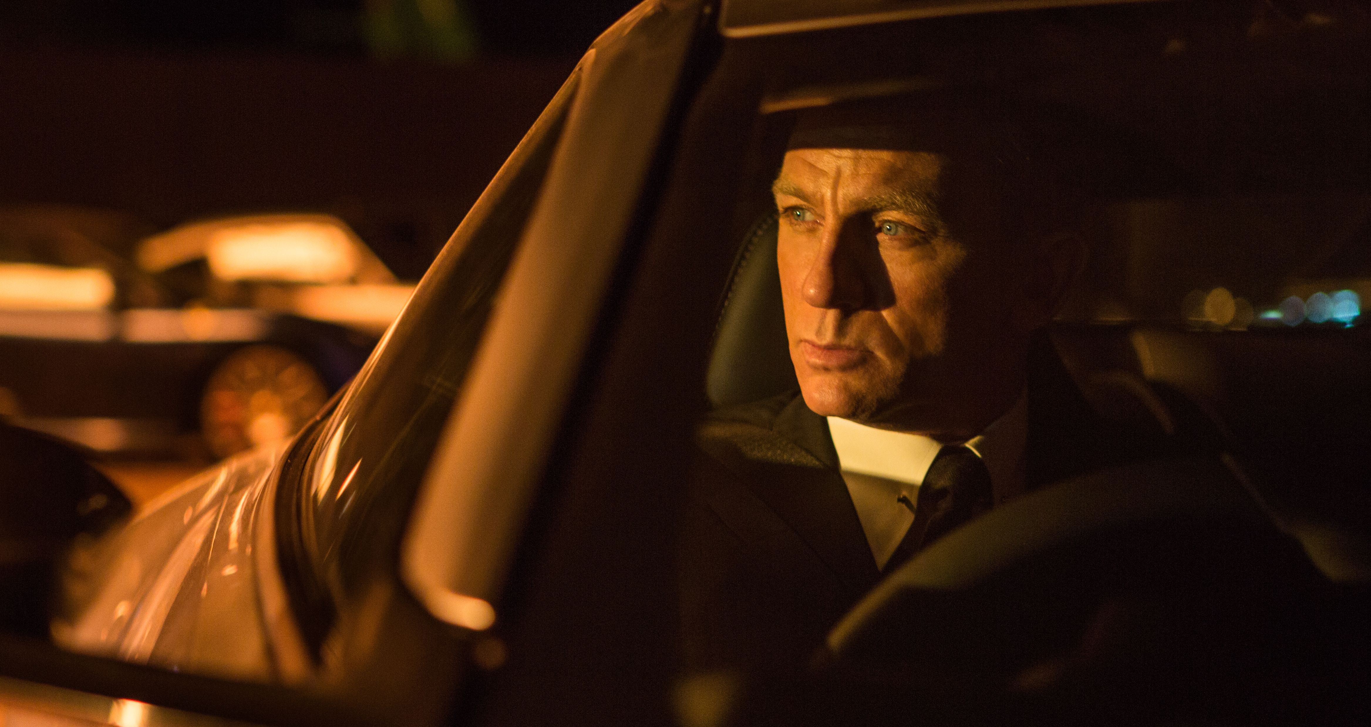 Bond in Dark Car