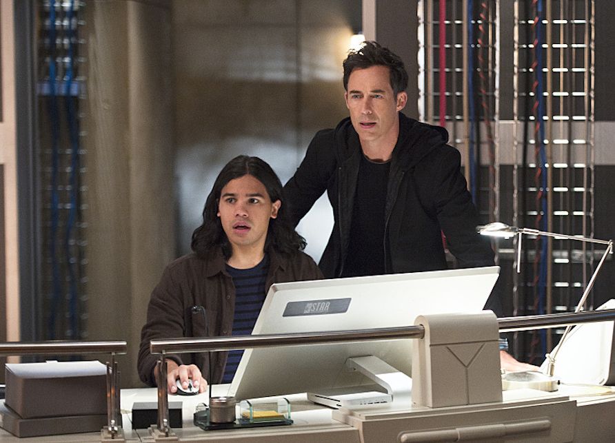 Cisco and Harry at Star Labs