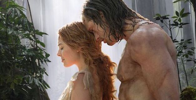 Margot Robbie and Alexander Skarsgard in Tarzan