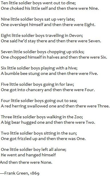 Ten Little Soldiers