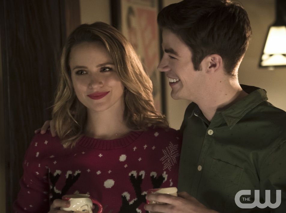 Patty Spivot &amp; Barry Allen at Christmas Eve party