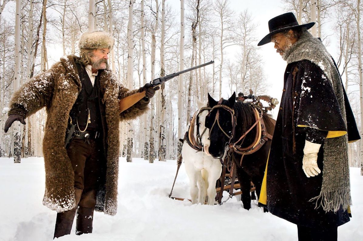 Kurt Russell, Samuel L. Jackson in "The Hateful Eight"