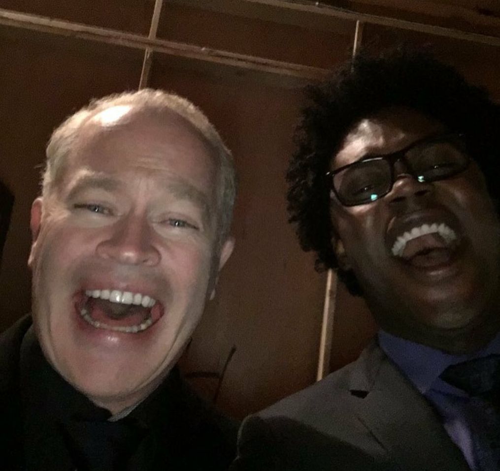 Neal McDonough &amp; Echo Kellum on set