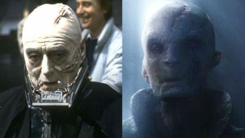 Supreme Leader Snoke and Darth Vader share similarities thus