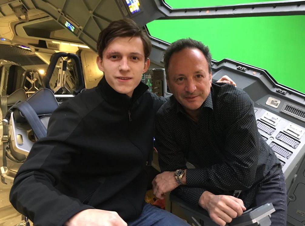 First set photo of Tom Holland (left, if you couldn&#039;t tell) 