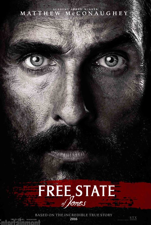 Intense McConaughey in Free State of Jones Poster