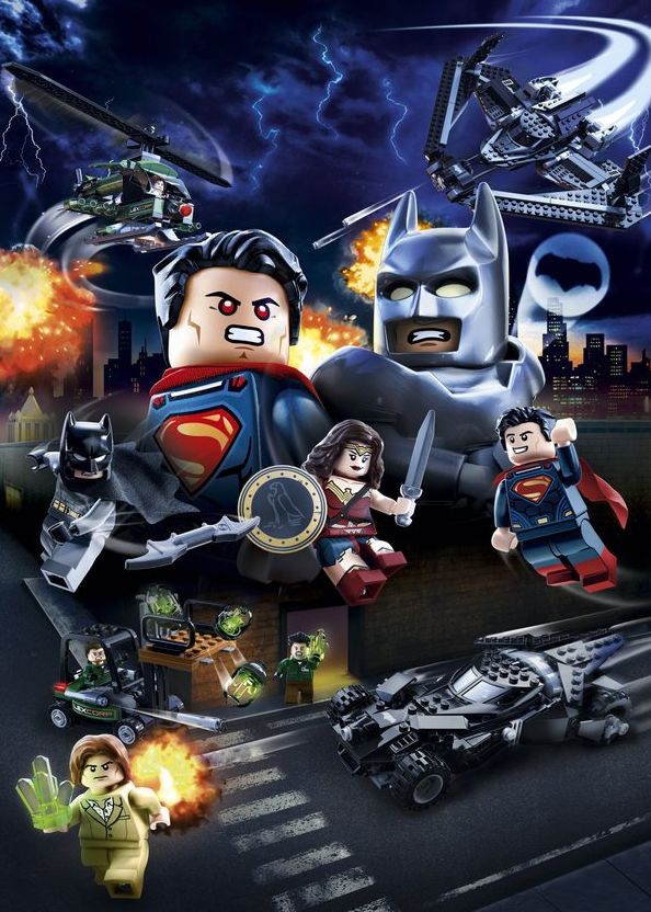 The latest official Batman v Superman poster, LEGO style