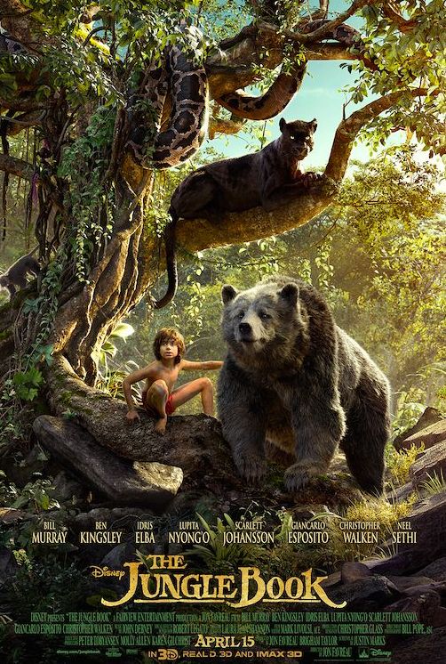 The Jungle Book Poster featuring Bagheera, Baloo and Mowgli 