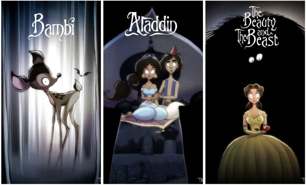 Artist Andrew Tarusov gives classic Disney animated films a 