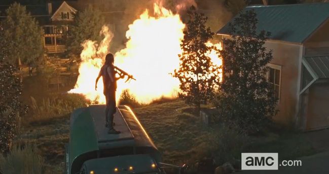 Fire lake sequence, The Walking Dead 6X09