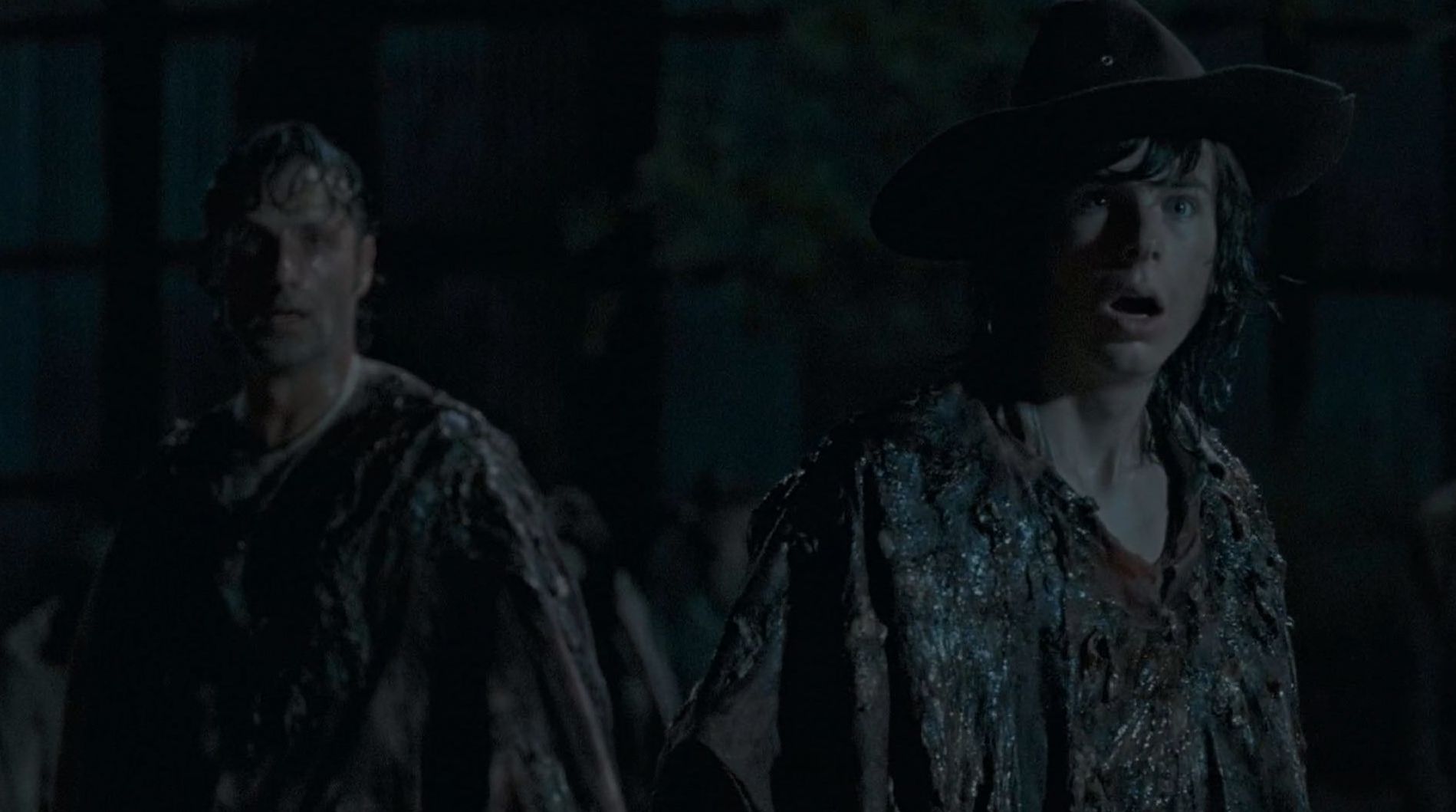 Rick and Carl in The Walking Dead 6X09