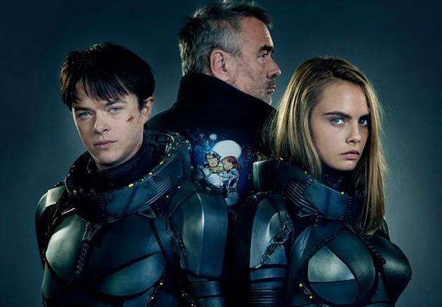 Dane DeHaan and Cara Delevingne With Director Luc Besson in 