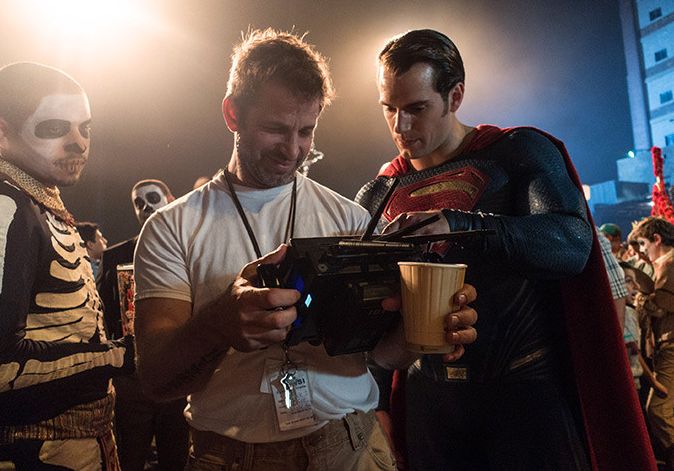 Henry Cavill and Zack Snyder