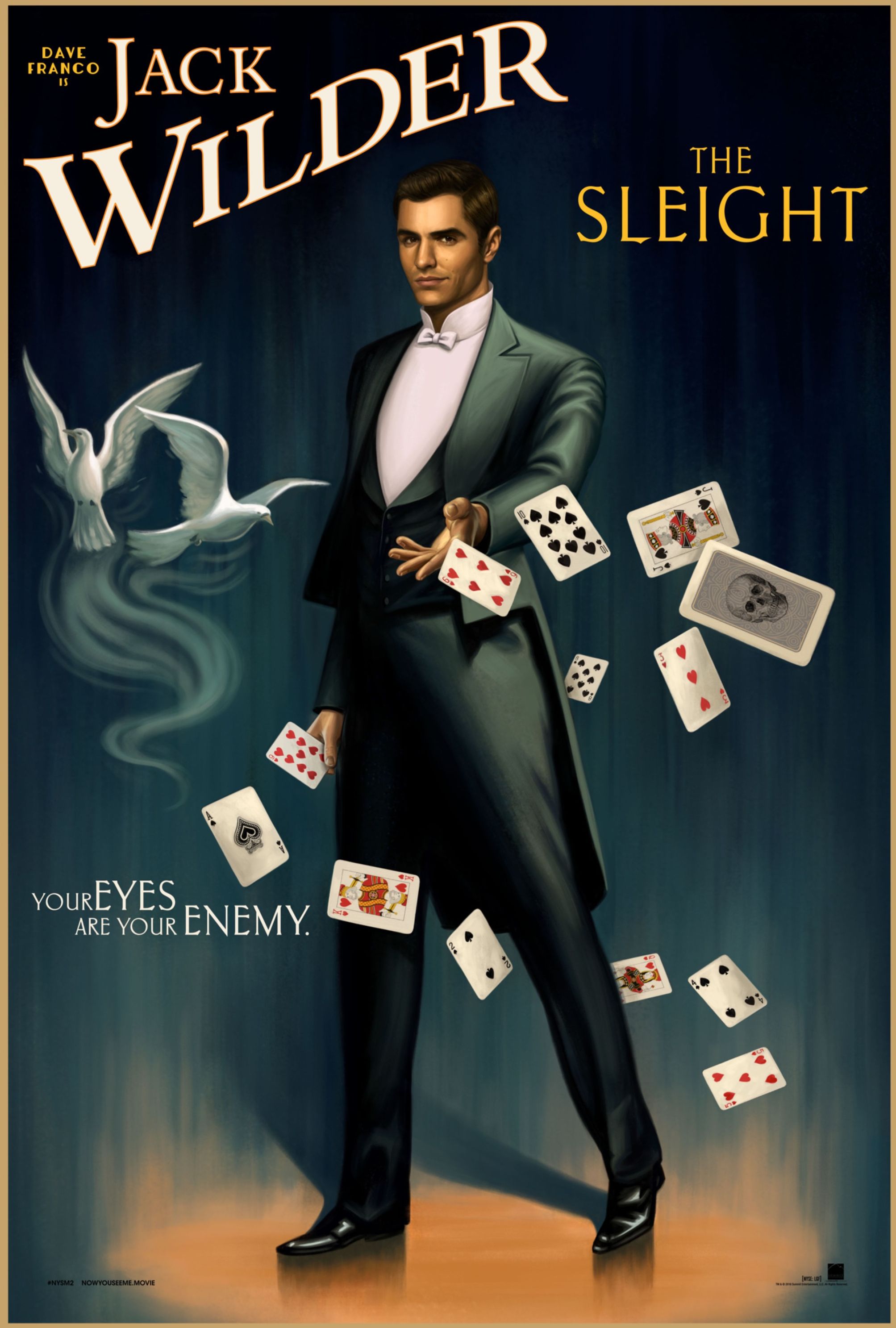 Dave Franco in retro poster for Now You See Me 2