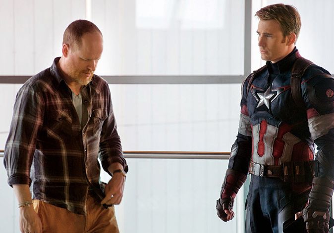 Joss Whedon and Chris Evans