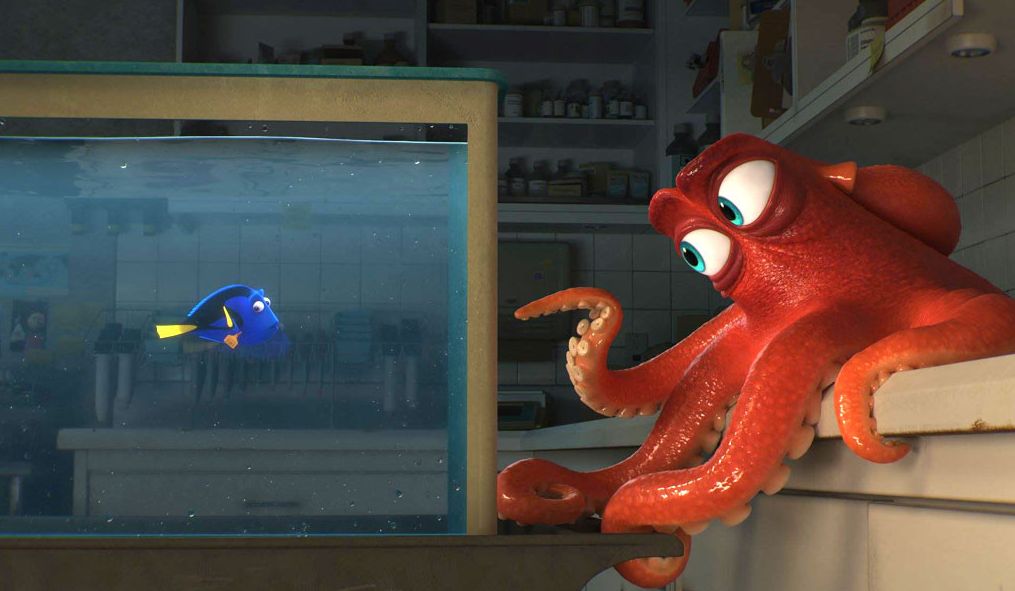 Dory (Ellen DeGeneres) and Hank (Ed O'Neill) in "Finding Dory"