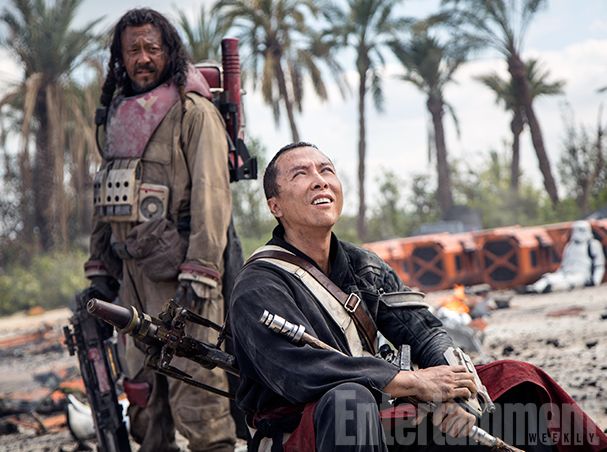 Donnie Yen as Chirrut Imwe and Jiang Wen as Baze Malbus