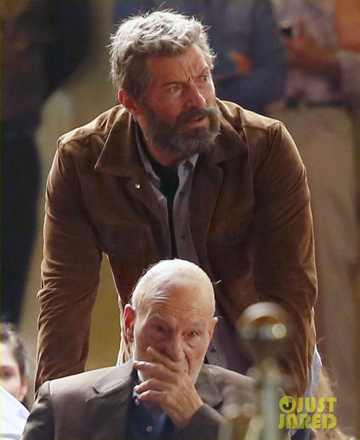 Hugh Jackman and Patrick Stewart