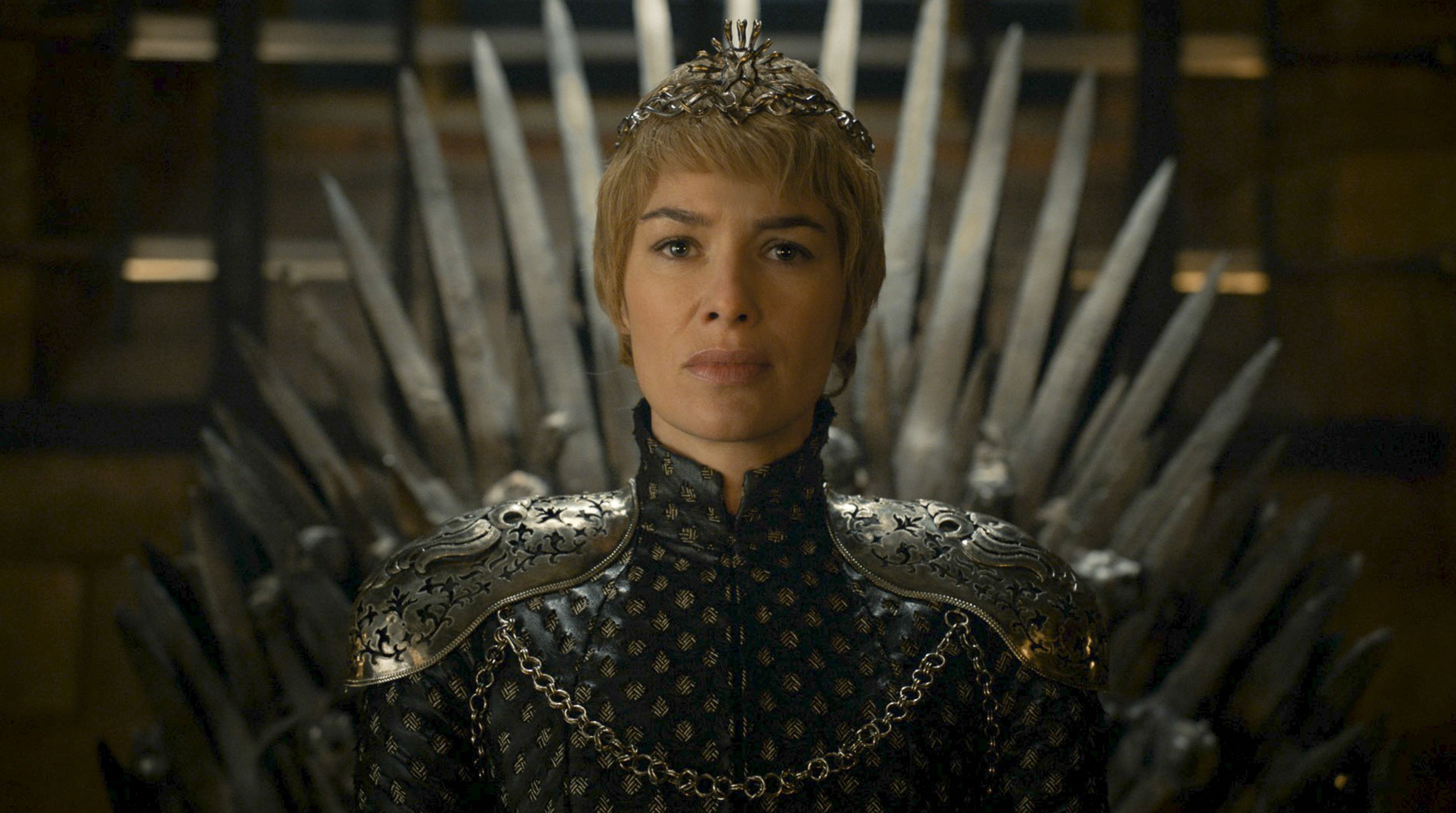 Cersei Lannister on the Iron Throne, S6E10