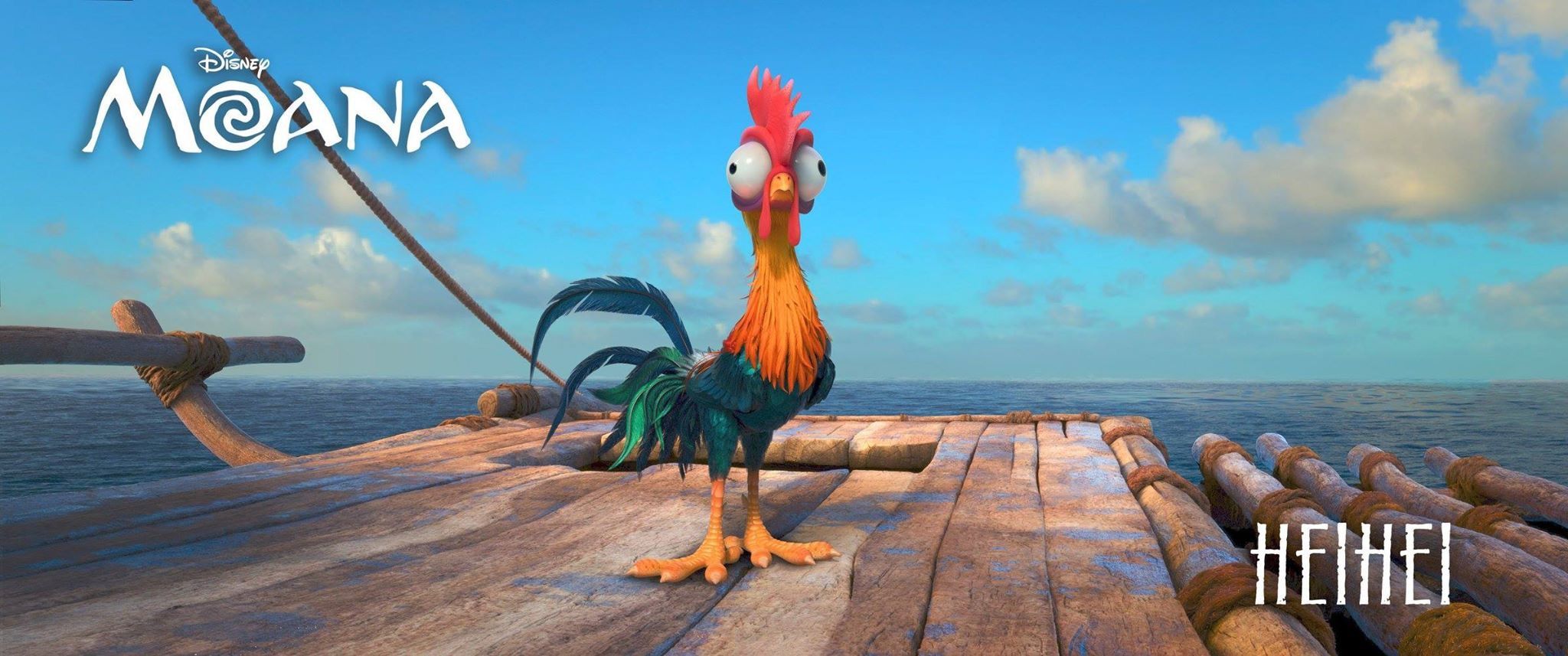Heihei voiced by Alan Tudyk: stowaway rooster who unexpected