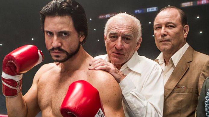 Edgar Ramirez, Robert De Niro, Ruben Blades in &quot;Hands of Stone&quot;