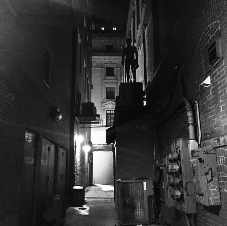 New shadowy shot of Tom Holland&#039;s Spider-Man from the set of