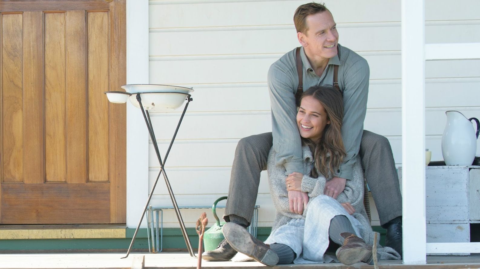 Michael Fassbender and Alicia Vikander in "The Light Between Oceans"