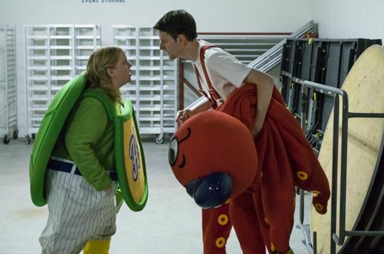 Sarah Baker and Zach Woods in "Mascots"