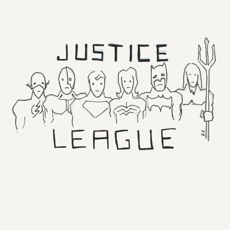 Check out a sketch of the Justice League, as penciled by dir