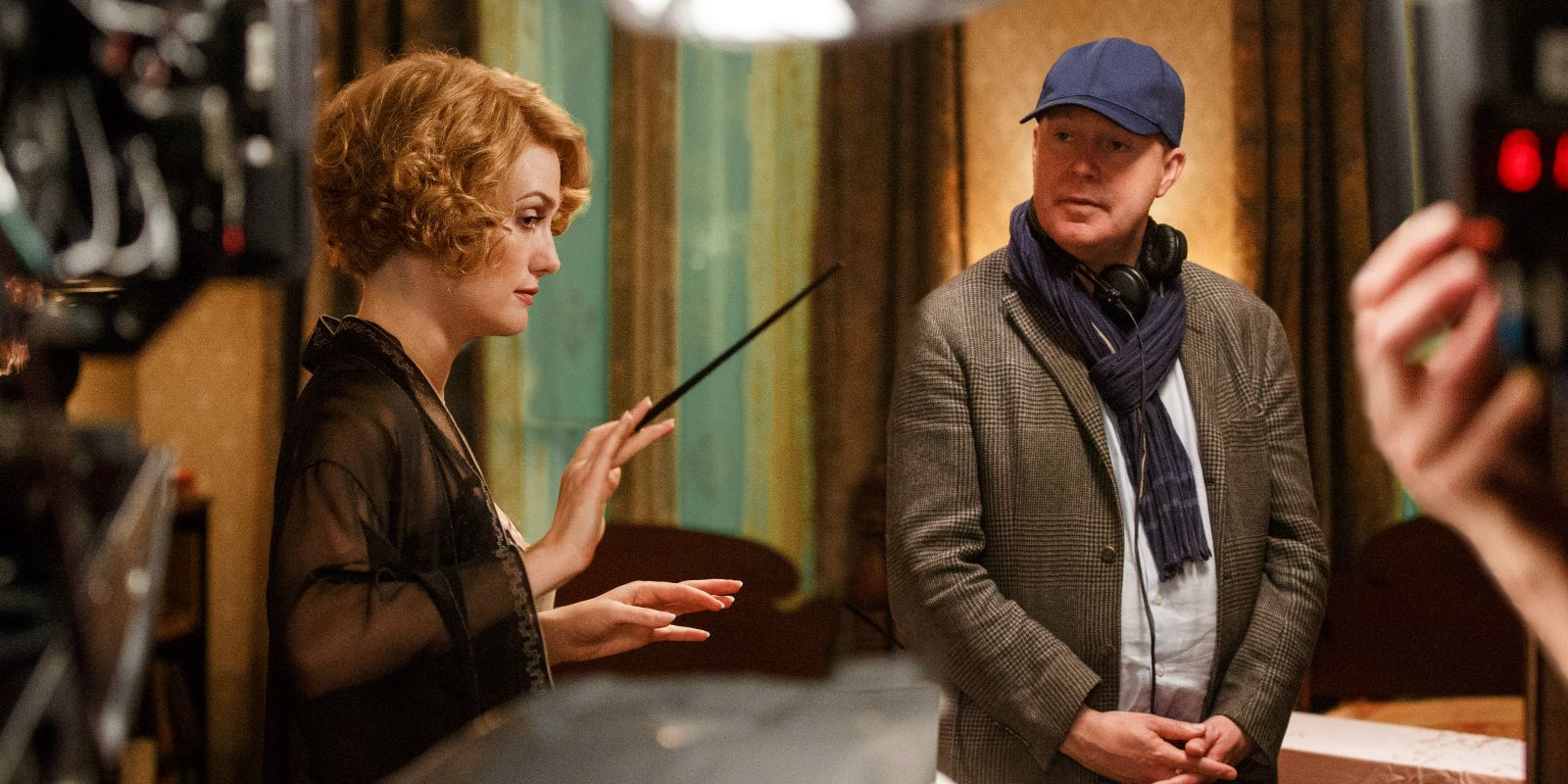 David Yates on the set of Fantastic Beasts