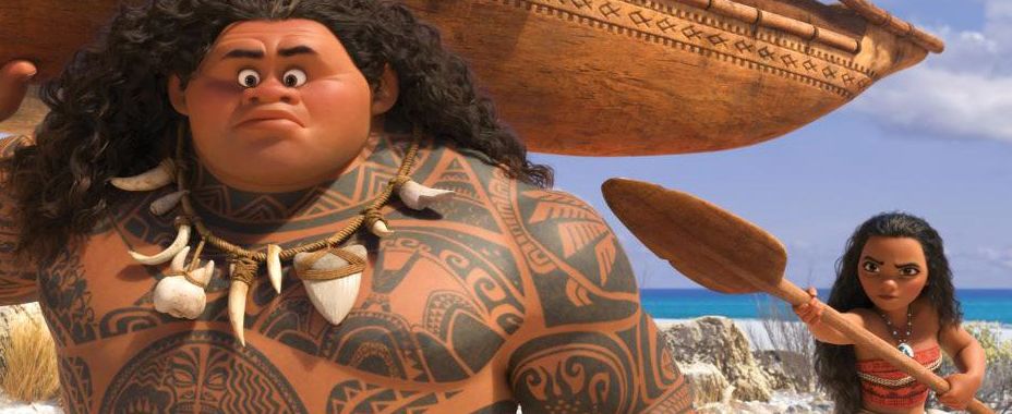 Maui (Dwayne Johnson) and Moana (Auli'i Cravalho) in "Moana"