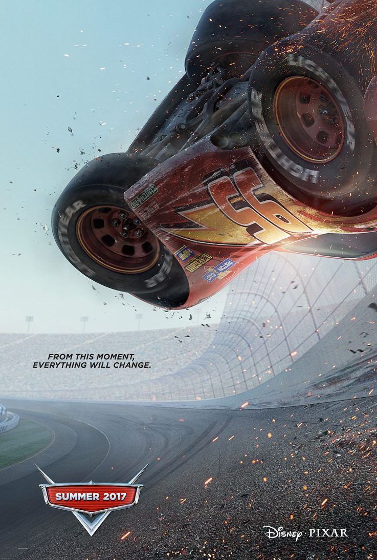 &#039;Cars 3&#039; Poster Zooms in on Lightning McQueen&#039;s life-changin