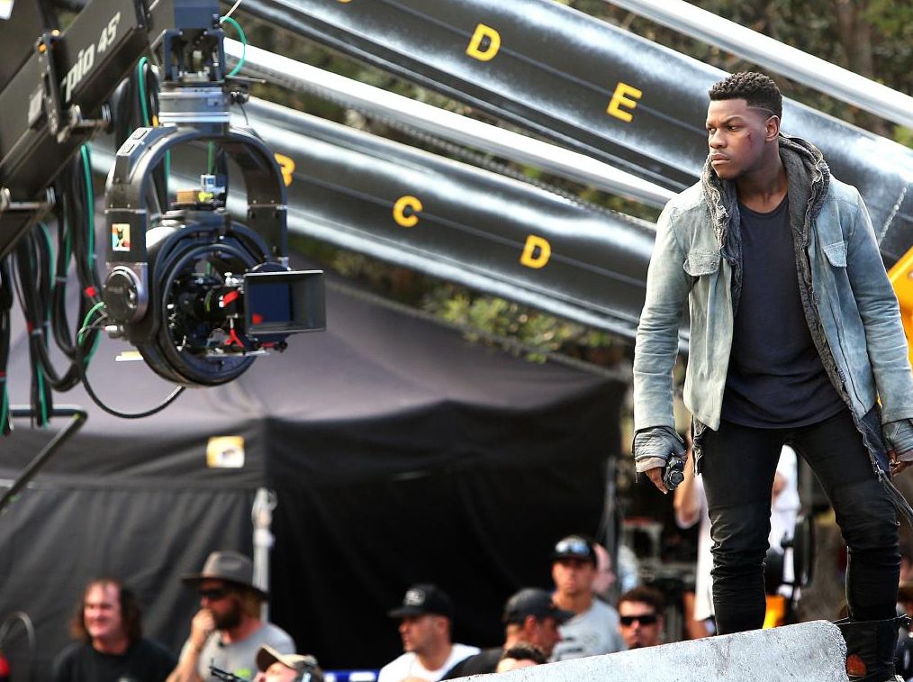 John Boyega on the set of Pacific Rim 2