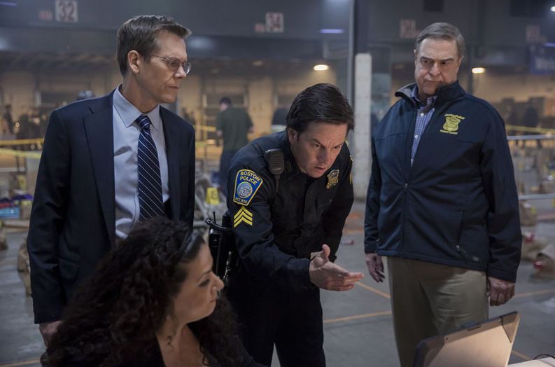 Kevin Bacon, Mark Wahlberg and John Goodman in &quot;Patriots Day&quot;