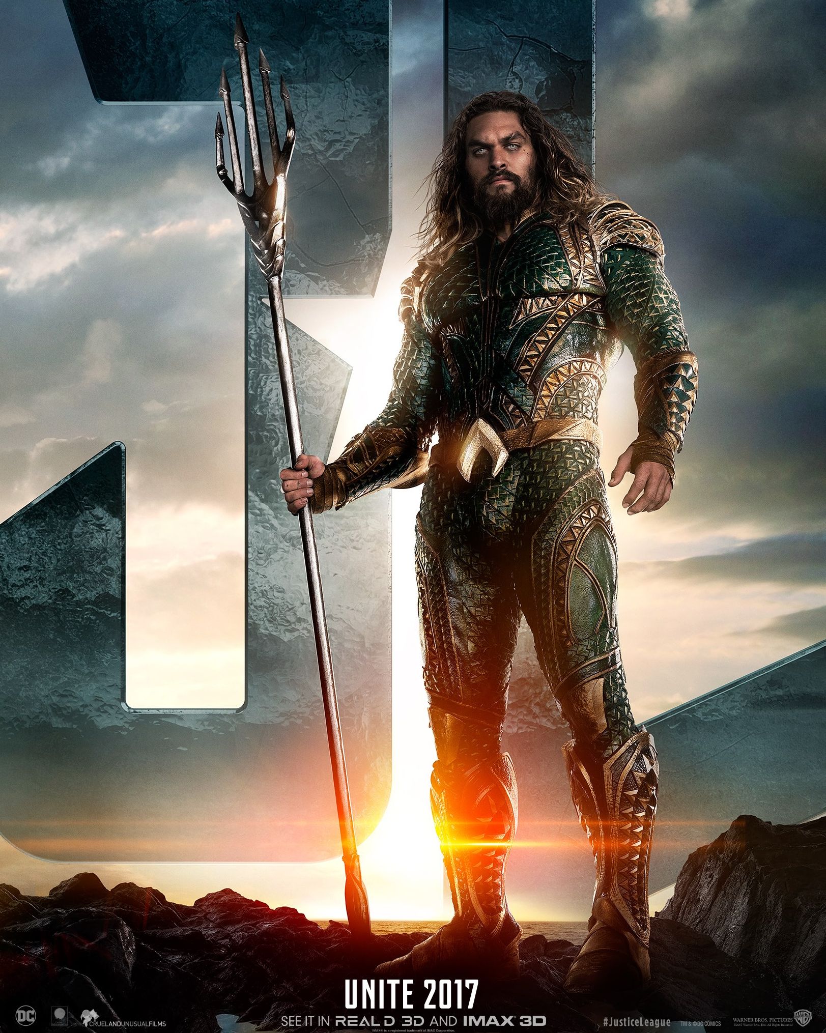 Aquaman stands tall in first poster ahead of &#039;Justice League