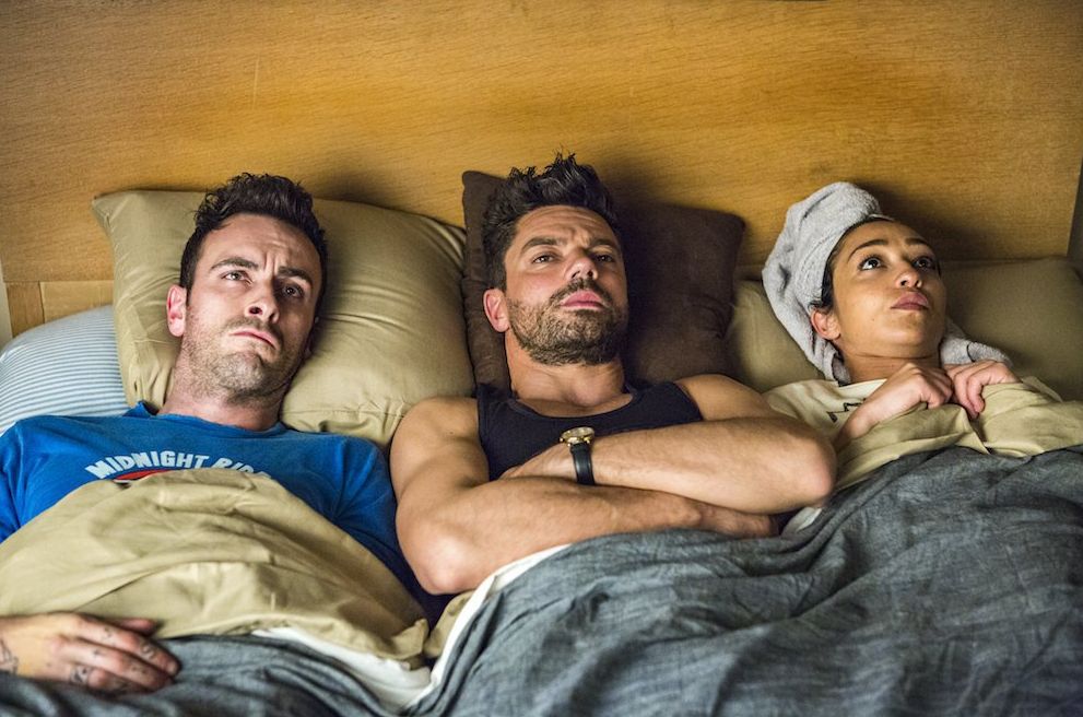 Joseph Gilgun, Dominic Cooper, and Ruth Negga