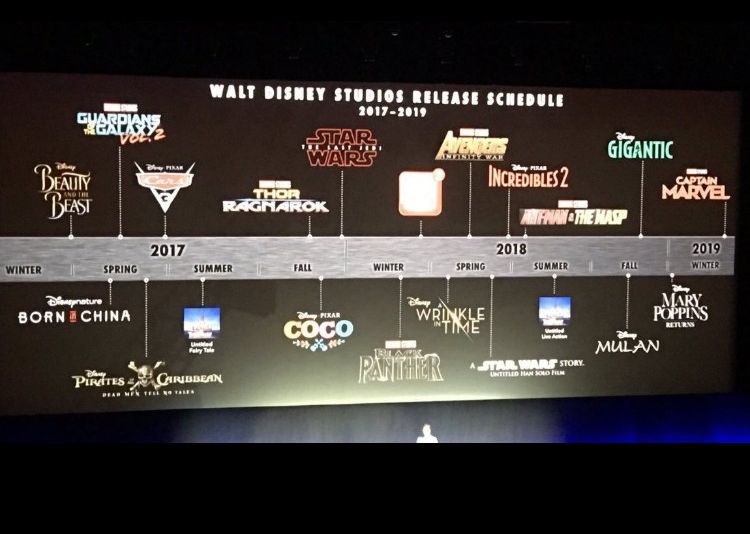 Disney&#039;s Film Slate Through 2019
