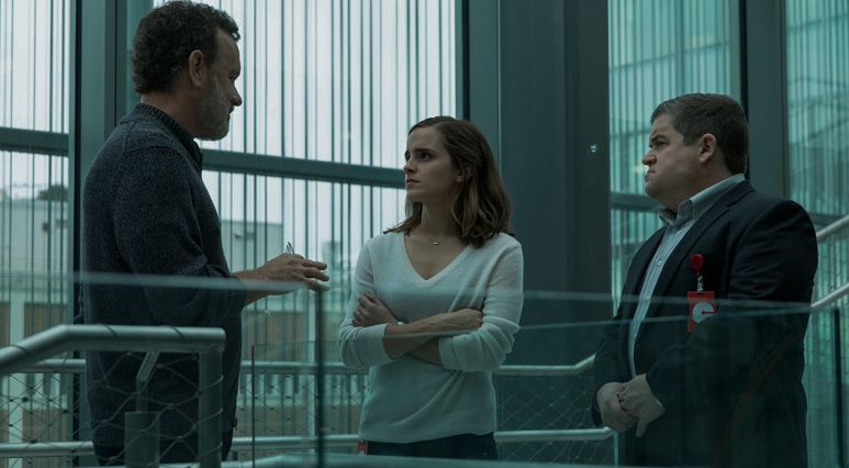 Tom Hanks, Emma Watson and Patton Oswalt in "The Circle"