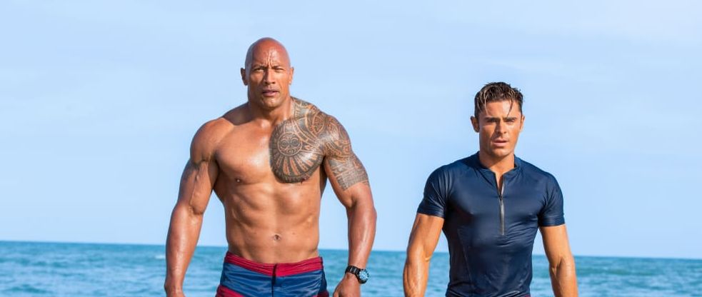 Dwayne Johnson and Zac Efron in &quot;Baywatch&quot;