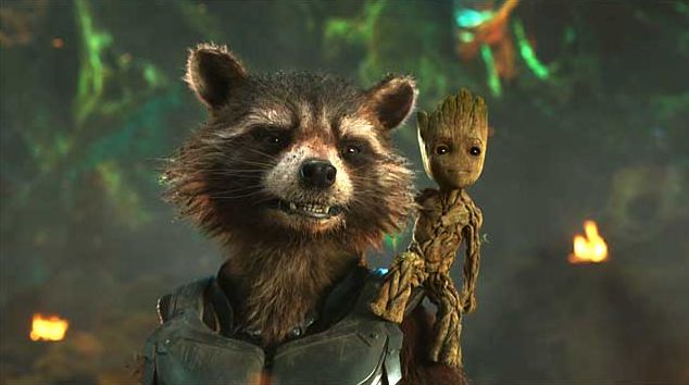 Rocket (Bradley Cooper), Baby Groot (Vin Diesel) in "Guardians of the Galaxy Vol. 2"