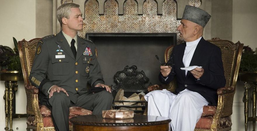 Brad Pitt and Ben Kingsley in "War Machine"