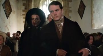 Rachel Weisz and Sam Claflin in "My Cousin Rachel"