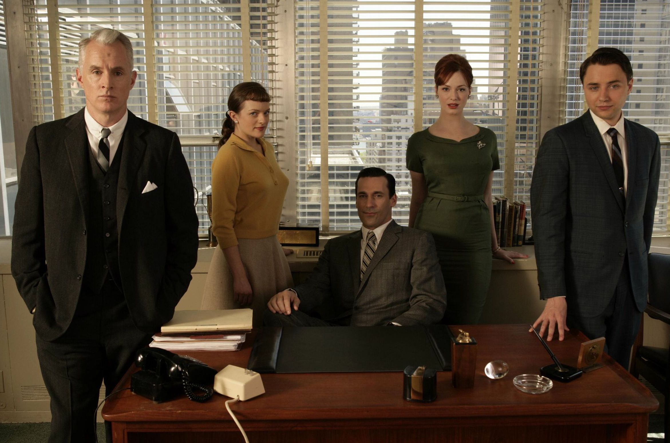 John Slattery, Elizabeth Moss, Jon Hamm, Christina Hendricks