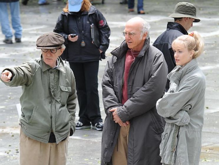 Woody Allen directing Larry David and Evan Rachel Wood in Wh